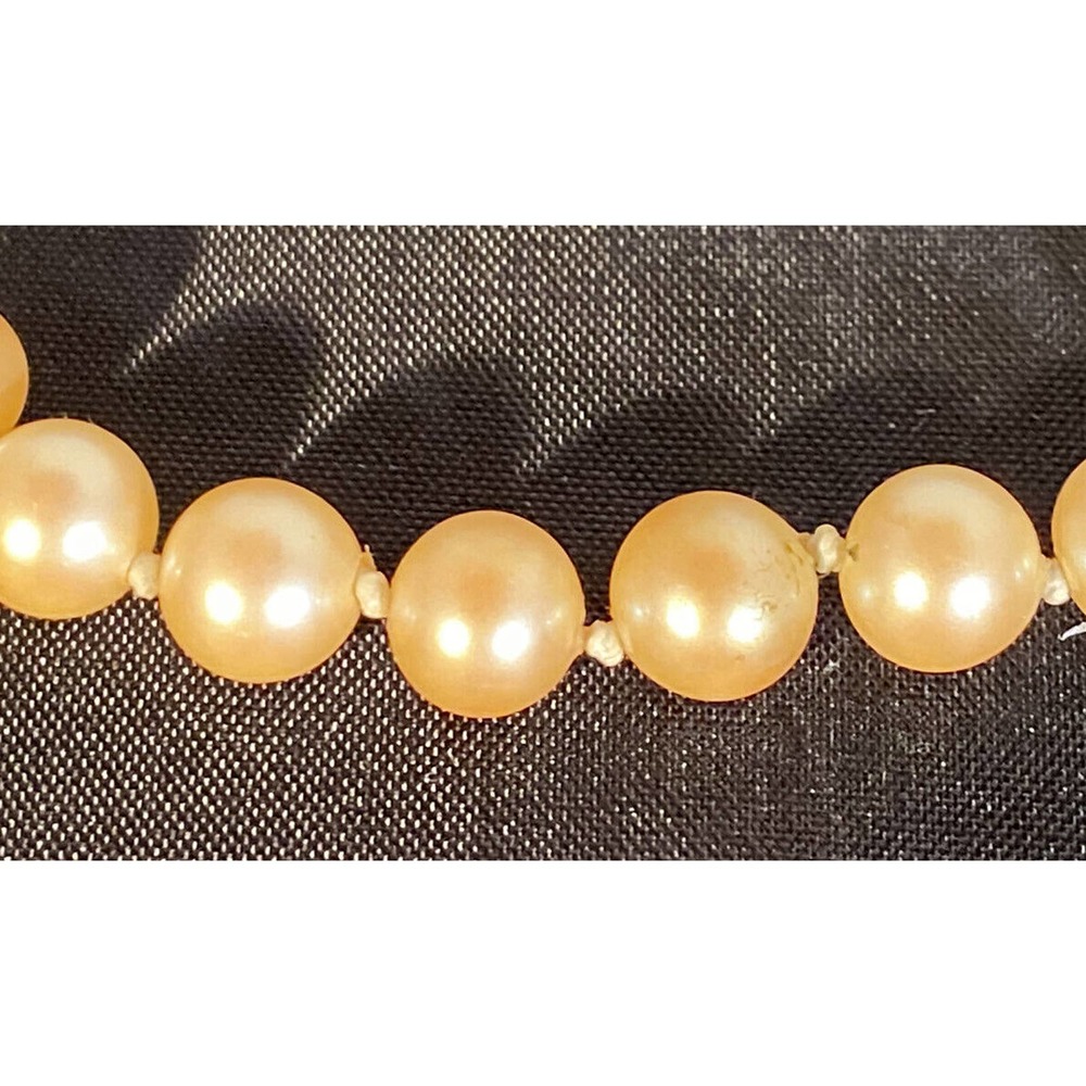 Vintage Simulated Pearls 15” X 5 mm Necklace Gold Clasp Fashion Estate - Picture 6 of 8